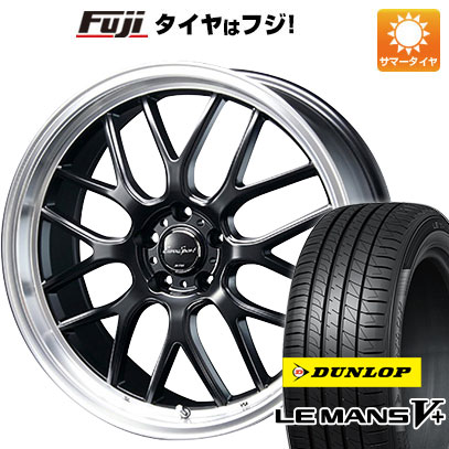【新品国産車用5穴100】 夏タイヤ ホイール4本セット 245/45R19 ダンロップ ルマン V+(ファイブプラス) ブレスト ユーロスポーツ タイプ805 セミグロスブラック 7.5J 19インチ(送料無料)