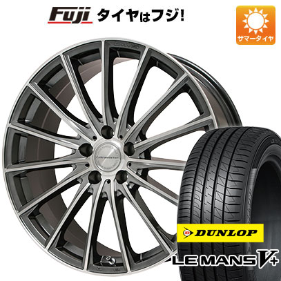 【新品国産車用5穴100】 夏タイヤ ホイール4本セット 215/40R18 ダンロップ ルマン V+(ファイブプラス) レアマイスター LM-S FS15 (ガンメタポリッシュ) 7.5J 18インチ(送料無料)