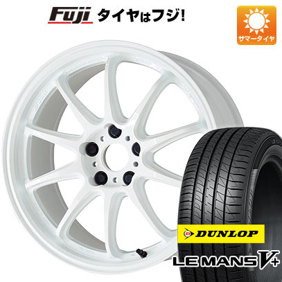 【新品国産車用5穴114.3】 夏タイヤ ホイール4本セット 225/45R18 ダンロップ ルマン V+(ファイブプラス) WORK ワーク エモーション ZR10 7.5J 18インチ(送料無料)|フジコーポレーション
