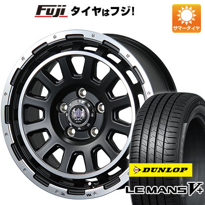 【新品 軽自動車】ソリオ ハスラー 夏タイヤ ホイール4本セット 165/70R14 ダンロップ ルマン V+(ファイブプラス) ブレスト バーンズテック DHストリーム 4.5J 14インチ(送料無料)|フジコーポレーション