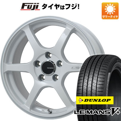 【新品国産車用5穴114.3】 夏タイヤ ホイール4本セット 215/50R17 ダンロップ ルマン V+(ファイブプラス) レアマイスター CS-V6(ホワイト) 7J 17インチ(送料無料)