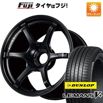 【新品国産車用5穴100】 夏タイヤ ホイール4本セット 225/40R18 ダンロップ ルマン V+(ファイブプラス) ヨコハマ アドバンレーシング RG-4 7.5J 18インチ(送料無料)