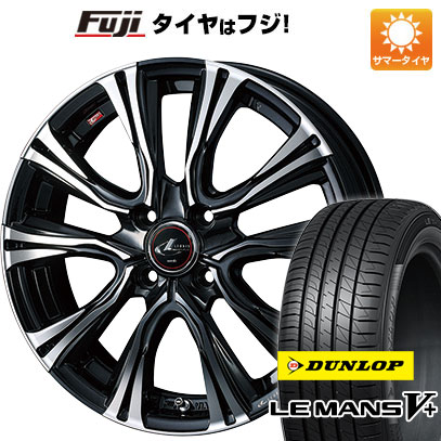 【新品 軽自動車】エブリイワゴン 夏タイヤ ホイール4本セット 165/50R15 ダンロップ ルマン V+(ファイブプラス) WEDS ウェッズ レオニス VR 4.5J 15インチ(送料無料)|フジコーポレーション