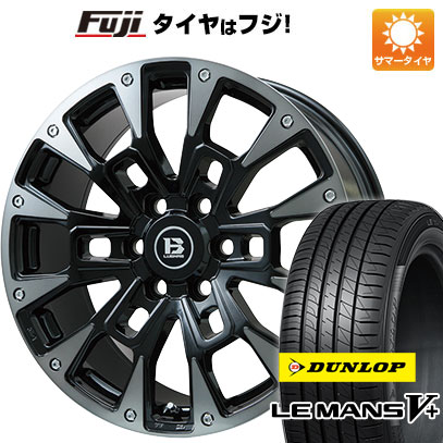 【新品国産車用5穴114.3】 夏タイヤ ホイール4本セット 225/45R18 ダンロップ ルマン V+(ファイブプラス) ビッグウエイ B-LUGNAS BRD(ブラックポリッシュ/ブラッククリア) 7.5J 18インチ(送料無料)