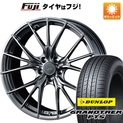 【新品国産車用5穴114.3】 夏タイヤ ホイール4本セット 225/55R19 ダンロップ グラントレック PT5 WEDS ウェッズ F-ZERO FZ-1 8J 19インチ(送料無料)
