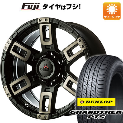 【新品】プラド/ハイラックス 夏タイヤ ホイール4本セット 265/70R17 ダンロップ グラントレック PT5 エムクライム カノン 8J 17インチ(送料無料)