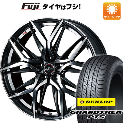 【新品国産車用5穴114.3】 夏タイヤ ホイール4本セット 225/55R19 ダンロップ グラントレック PT5 WEDS ウェッズ レオニス LM 7.5J 19インチ(送料無料)