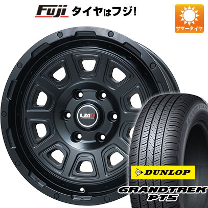 【新品】プラド/ハイラックス 夏タイヤ ホイール4本セット 265/60R18 ダンロップ グラントレック PT5 レアマイスター LMG DS-10 マットブラック 8J 18インチ(送料無料)