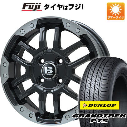 【新品】デリカD5 夏タイヤ ホイール4本セット 225/70R16 ダンロップ グラントレック PT5 ビッグウエイ B-LUGNAS FRD(マットブラック/ブラッククリアリム) 6.5J 16インチ(送料無料)｜フジコーポレーション