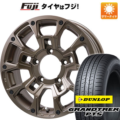 【新品】ジムニー 夏タイヤ ホイール4本セット 175/80R16 ダンロップ グラントレック PT5 ビッグウエイ B-LUGNAS BRD(マットブロンズ) 5.5J 16インチ(送料無料)｜フジコーポレーション