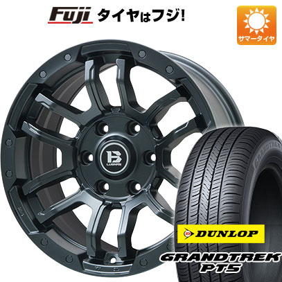 【新品】プラド/ハイラックス 夏タイヤ ホイール4本セット 265/65R17 ダンロップ グラントレック PT5 ビッグウエイ B-LUGNAS FRD(マットブラック) 8J 17インチ(送料無料)