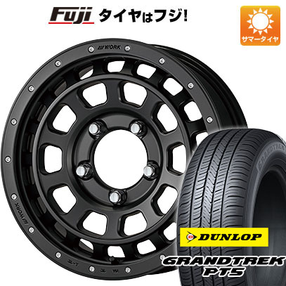 【新品】ジムニー 夏タイヤ ホイール4本セット 175/80R16 ダンロップ グラントレック PT5 WORK ワーク クラッグ ティーグラビック SHADOW EDITION 限定 5.5J 16インチ(送料無料)|フジコーポレーション