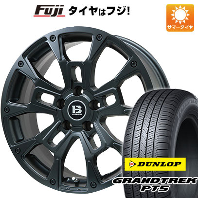 【新品】デリカD5 夏タイヤ ホイール4本セット 225/70R16 ダンロップ グラントレック PT5 ビッグウエイ B-LUGNAS BRD(マットブラック) 6.5J 16インチ(送料無料)