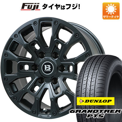 【新品】プラド/ハイラックス 夏タイヤ ホイール4本セット 265/70R17 ダンロップ グラントレック PT5 ビッグウエイ B-LUGNAS BRD(マットブラック) 8J 17インチ(送料無料)|フジコーポレーション