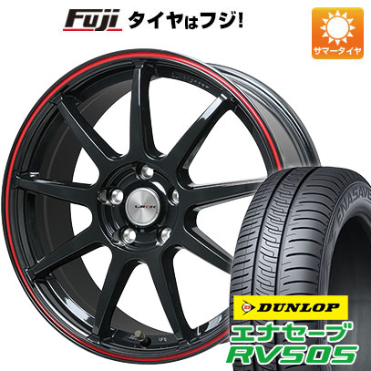 【新品国産車用5穴114.3】 夏タイヤ ホイール4本セット 235/50R18 ダンロップ エナセーブ RV505 レアマイスター LMスポーツ LM-QR グロスブラック/レッドライン 7.5J 18インチ(送料無料)|フジコーポレーション