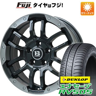 【新品国産車用5穴114.3】 夏タイヤ ホイール4本セット 215/60R17 ダンロップ エナセーブ RV505 ビッグウエイ B-LUGNAS FRD(マットブラック/ブラッククリアリム) 7J 17インチ(送料無料)