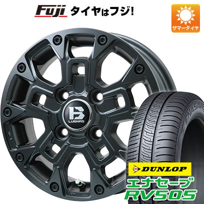 【新品 軽自動車】N-BOX タント スペーシア 夏タイヤ ホイール4本セット 155/65R14 ダンロップ エナセーブ RV505 ビッグウエイ B-LUGNAS BRD(マットブラック) 4.5J 14インチ(送料無料)|フジコーポレーション