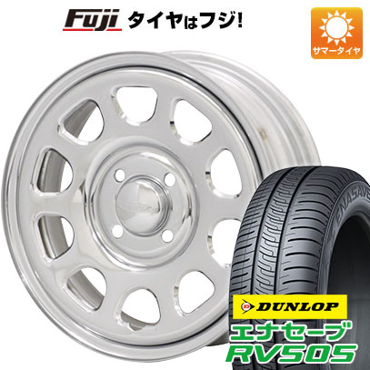 【新品 軽自動車】ハスラー 夏タイヤ ホイール4本セット 165/65R14 ダンロップ エナセーブ RV505 モリタ デイトナズ G2 クローム 5J 14インチ(送料無料)|フジコーポレーション