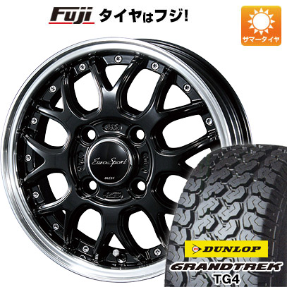 【新品 軽自動車】軽トラ 軽バン 夏タイヤ ホイール4本セット 145/80R12 80/78N ダンロップ グラントレック TG4 ブレスト ユーロスポーツ タイプ815 4J 12インチ(送料無料)
