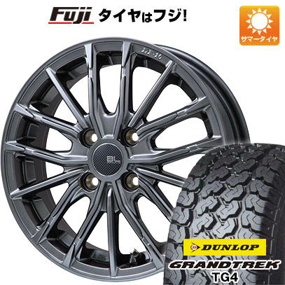 【新品 軽自動車】軽トラ 軽バン 夏タイヤ ホイール4本セット 145/80R12 80/78N ダンロップ グラントレック TG4 ブランドルライン DF-10M ハイパーグレー 3.5J 12インチ(送料無料)