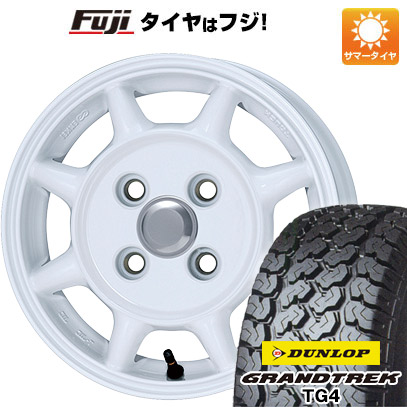 【新品 軽自動車】軽トラ 夏タイヤ ホイール4本セット 165R14 6PR ダンロップ グラントレック TG4 ENKEI エンケイ SAM タフ 5J 14インチ(送料無料)