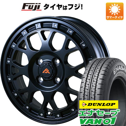 【新品 軽自動車】軽トラ 軽バン 夏タイヤ ホイール4本セット 145/80R12 80/78N ダンロップ エナセーブ VAN01 アルジェノン フェニーチェ クロスXC8 4J 12インチ(送料無料)