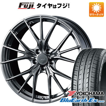 【新品国産車用5穴114.3】 夏タイヤ ホイール4本セット 225/55R18 ヨコハマ ブルーアース ES32 WEDS ウェッズ F-ZERO FZ-1 7.5J 18インチ(送料無料)|フジコーポレーション