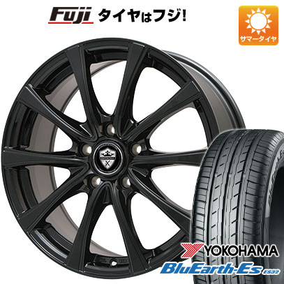 【新品国産車用5穴114.3】 夏タイヤ ホイール4本セット 215/60R17 ヨコハマ ブルーアース ES32 エルベ エステローザ FSV グロスブラック 7J 17インチ(送料無料)