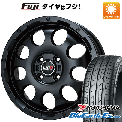 【新品 軽自動車】N-BOX タント スペーシア 夏タイヤ ホイール4本セット 165/55R15 ヨコハマ ブルーアース ES32 レアマイスター LMG CS-9 マットブラック 4.5J 15インチ(送料無料)
