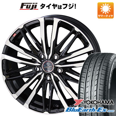 【新品国産車用5穴114.3】 夏タイヤ ホイール4本セット 215/45R18 ヨコハマ ブルーアース ES32 共豊 スマック クレスト 7J 18インチ(送料無料)