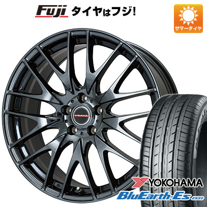 【新品国産車用5穴114.3】 夏タイヤ ホイール4本セット 245/40R19 ヨコハマ ブルーアース ES32 ビッグウエイ レイシーン プラバ9M(BMC) 8J 19インチ(送料無料)
