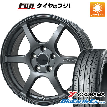 【新品国産車用5穴100】 夏タイヤ ホイール4本セット 225/60R17 ヨコハマ ブルーアース ES32 レアマイスター CS-V6(ガンメタ) 7J 17インチ(送料無料)