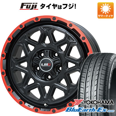 【新品】ヤリスクロス 夏タイヤ ホイール4本セット 205/65R16 ヨコハマ ブルーアース ES32 レアマイスター LMG モンタグナ(マットブラック/レッドリム) 7J 16インチ(送料無料)