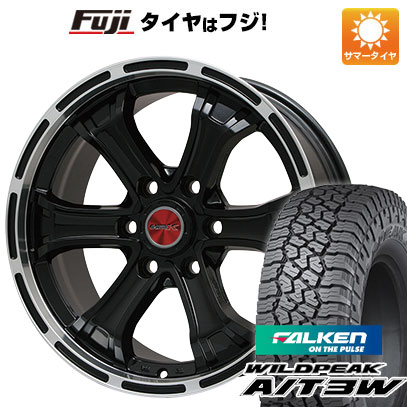 【新品】プラド/ハイラックス 夏タイヤ ホイール4本セット 265/65R17 ファルケン ワイルドピーク A/T3W ビッグウエイ B-MUD K(グロスブラックリムポリッシュ)トヨタ 7.5J 17インチ(送料無料)