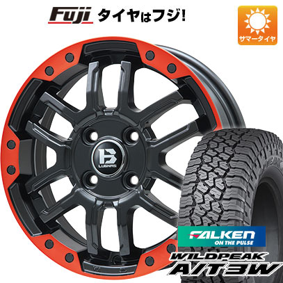 【新品】デリカD5 夏タイヤ ホイール4本セット 235/70R16 ファルケン ワイルドピーク A/T3W ビッグウエイ B-LUGNAS FRD(マットブラック/レッドリム) 6.5J 16インチ(送料無料)｜フジコーポレーション