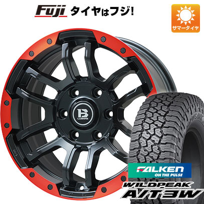 【新品国産車用6穴139.7】 夏タイヤ ホイール4本セット 285/70R17 ファルケン ワイルドピーク A/T3W ビッグウエイ B-LUGNAS FRD(マットブラック/レッドリム) 8J 17インチ(送料無料)｜フジコーポレーション 175,900円