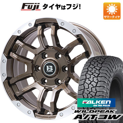 【新品国産車用6穴139.7】 夏タイヤ ホイール4本セット 285/70R17 ファルケン ワイルドピーク A/T3W ビッグウエイ B-LUGNAS FRD(ブロンズ/リムポリッシュ) 8J 17インチ(送料無料)｜フジコーポレーション 175,900円
