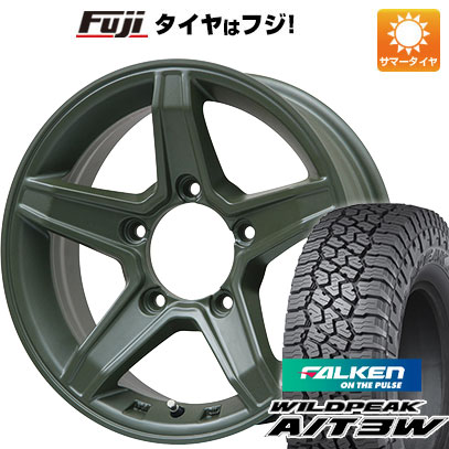 【新品】ジムニー 夏タイヤ ホイール4本セット 175/80R16 ファルケン ワイルドピーク A/T3W プレミックス エステラ(オリーブグリーン) 5.5J 16インチ(送料無料)|フジコーポレーション