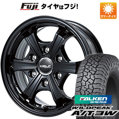 【新品】ハイエース200系 夏タイヤ ホイール4本セット 195/80R15 107/105N ファルケン ワイルドピーク A/T3W フレックス デルフ ゼロファイブ DF-05 6J 15インチ(送料無料)|フジコーポレーション