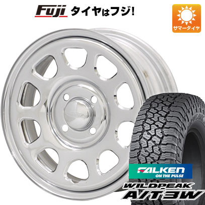 【新品】ジムニー 夏タイヤ ホイール4本セット 175/80R16 ファルケン ワイルドピーク A/T3W モリタ デイトナズ G2 クローム 5.5J 16インチ(送料無料)