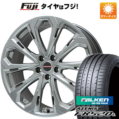 【新品国産車用5穴114.3】 夏タイヤ ホイール4本セット 235/35R20 ファルケン アゼニス FK520L ビッグウエイ レイシーン プラバ5X(クロームハイパーシルバー) 8.5J 20インチ(送料無料)