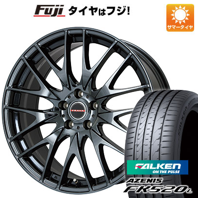 【新品国産車用5穴114.3】 夏タイヤ ホイール4本セット 245/35R20 ファルケン アゼニス FK520L ビッグウエイ レイシーン プラバ9M(BMC) 8.5J 20インチ(送料無料)