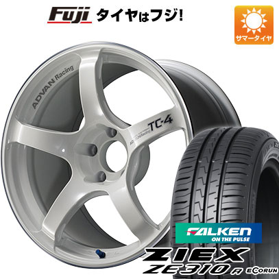 【新品国産車用5穴114.3】 夏タイヤ ホイール4本セット 225/50R18 ファルケン ジークス ZE310R エコラン(限定) ヨコハマ アドバンレーシング TC-4 8J 18インチ(送料無料)