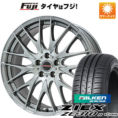 【新品国産車用5穴100】 夏タイヤ ホイール4本セット 215/40R18 ファルケン ジークス ZE310R エコラン(限定) ビッグウエイ レイシーン プラバ9M(クロームハイパーシルバー) 7.5J 18インチ(送料無料)