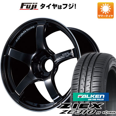 【新品国産車用5穴100】 夏タイヤ ホイール4本セット 205/50R17 ファルケン ジークス ZE310R エコラン(限定) ヨコハマ アドバンレーシング TC-4 7.5J 17インチ(送料無料)