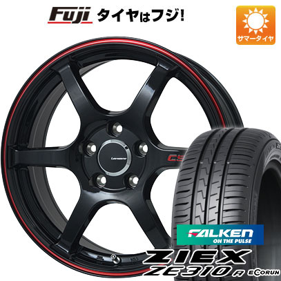 【新品国産車用5穴100】 夏タイヤ ホイール4本セット 215/45R17 ファルケン ジークス ZE310R エコラン(限定) レアマイスター CS-V6(グロスブラック/レッドライン) 7J 17インチ(送料無料)｜フジコーポレーション