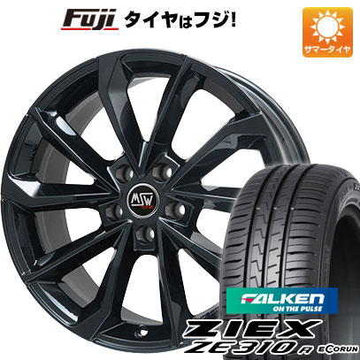 【新品国産車用5穴114.3】 夏タイヤ ホイール4本セット 235/50R18 ファルケン ジークス ZE310R エコラン(限定) MSW by OZ Racing MSW 42(グロスブラック) 8J 18インチ(送料無料)