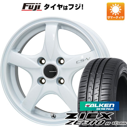 【新品国産車用4穴100】 夏タイヤ ホイール4本セット 195/55R16 ファルケン ジークス ZE310R エコラン(限定) レアマイスター CS-V(ホワイト) 6.5J 16インチ(送料無料)