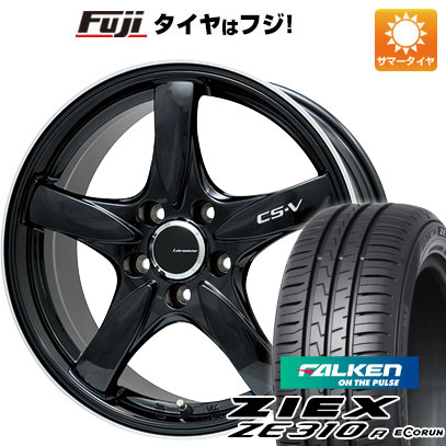【新品国産車用5穴114.3】 夏タイヤ ホイール4本セット 215/45R18 ファルケン ジークス ZE310R エコラン(限定) レアマイスター CS-V(グロスブラック/リムポリッシュ) 7.5J 18インチ(送料無料)