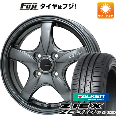 【新品国産車用4穴100】 夏タイヤ ホイール4本セット 195/45R16 ファルケン ジークス ZE310R エコラン(限定) レアマイスター CS-V(ガンメタ) 6J 16インチ(送料無料)｜フジコーポレーション